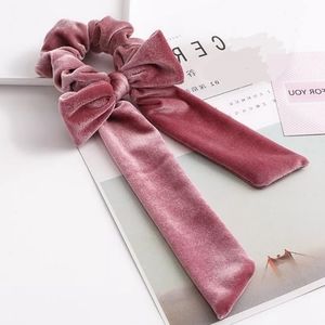 Allison Velvet Hair Bow - Pink